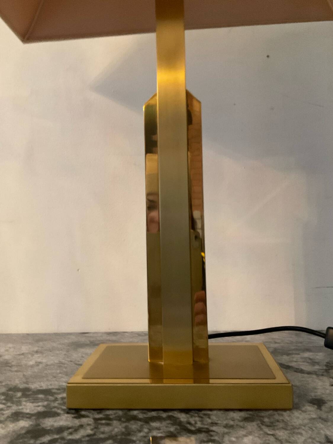 Lampe Deknudt en laiton style Hollywood Regency des années 70