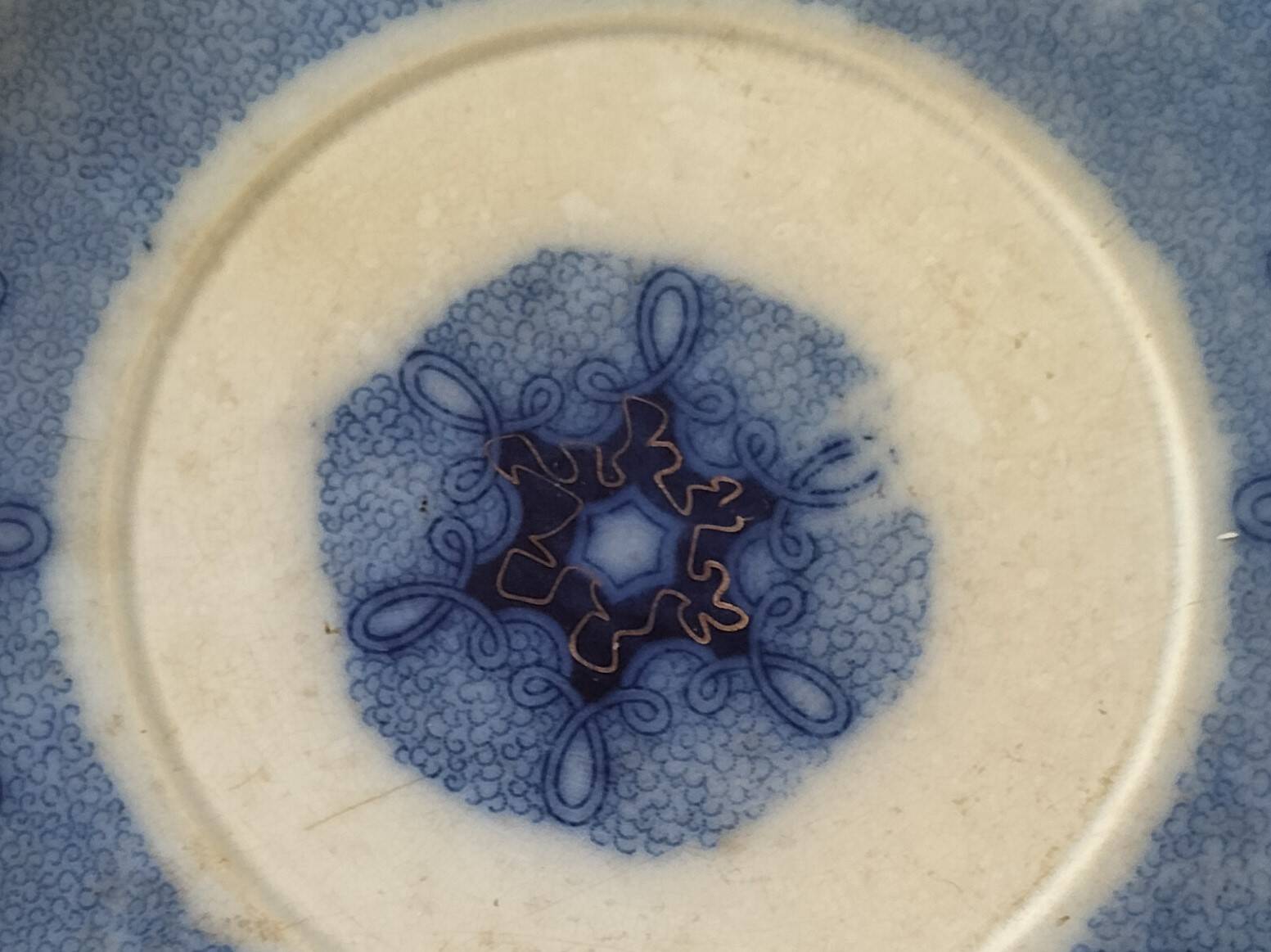 Trio of redowa plates – sarreguemines, ironstone – circa 1890