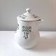 Vintage cream pot with Art Deco pattern and its lid.