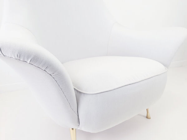 fauteuil italien gris vers 1950