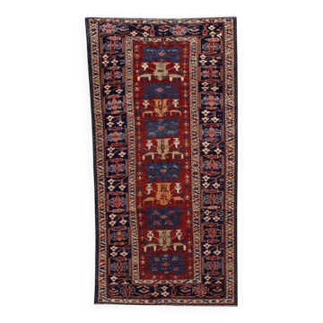 Tapis caucasien Shirvan antique fait à la main, années 1880