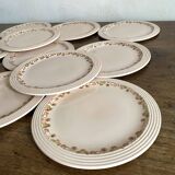 Assiettes à déssert Longwy art déco modèle Betty