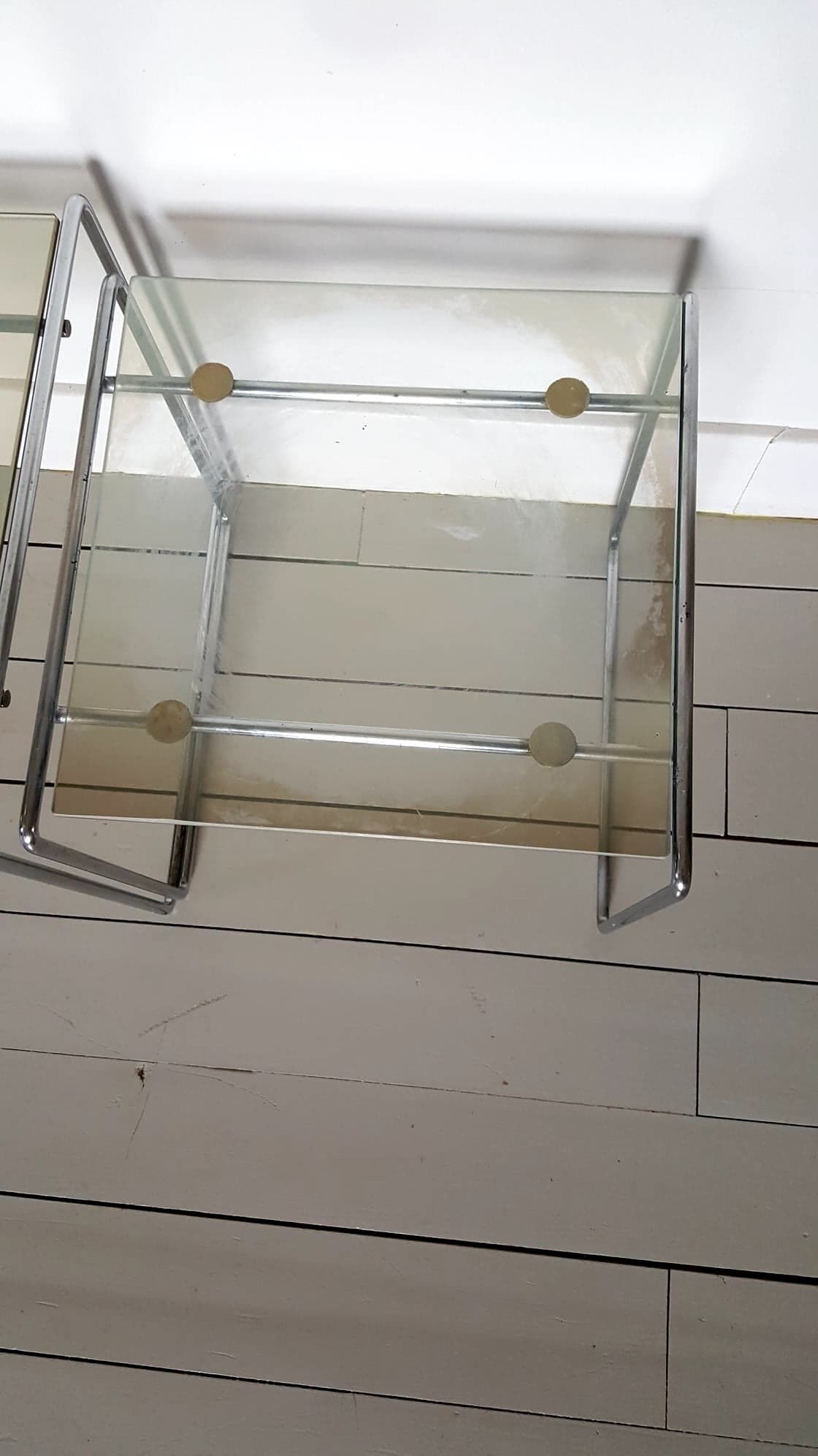 Lot of 3 glass tables