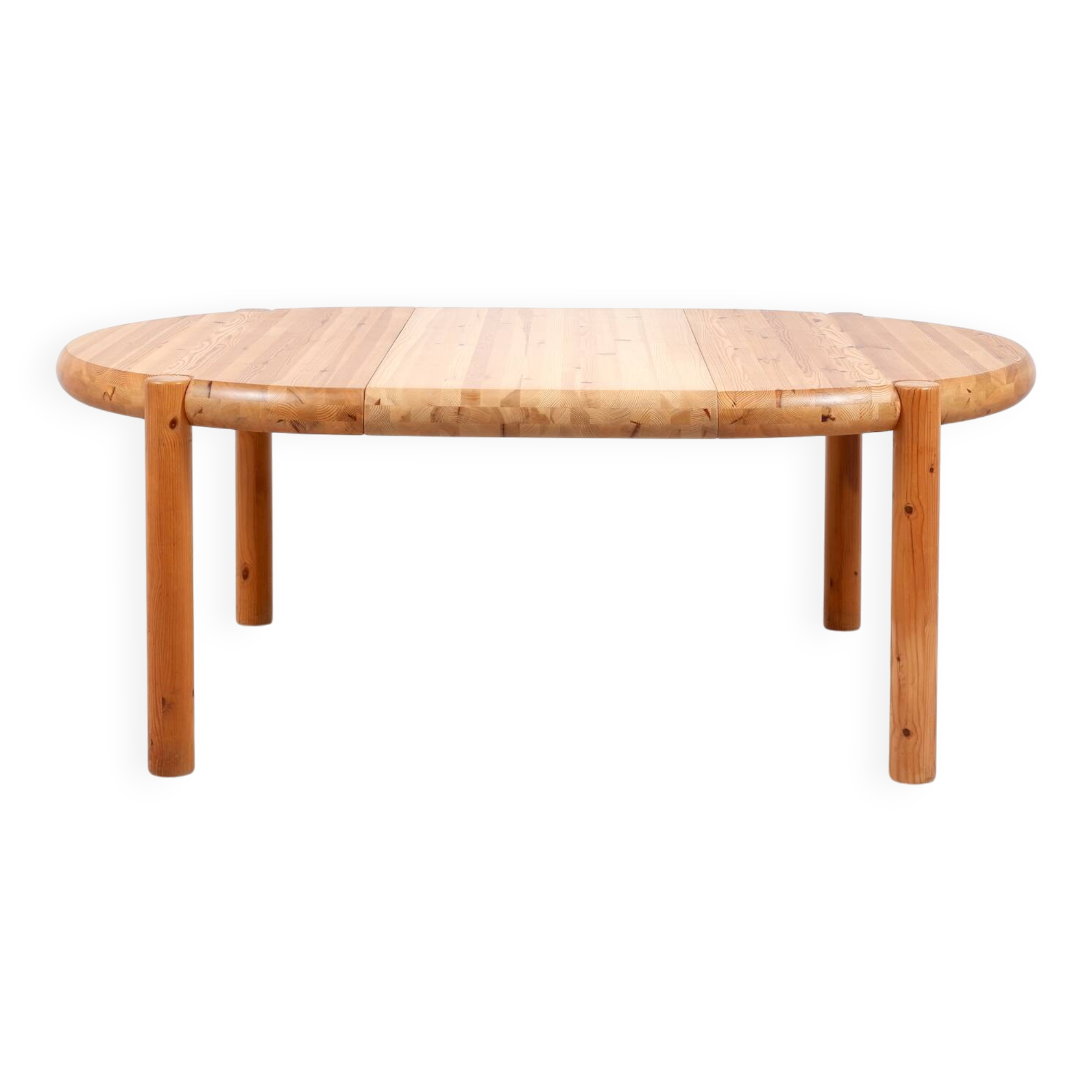 Large pinewood extendable dining table by Rainer Daumiller for Hirtshals Sa