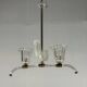 Venetian chandelier in clear Murano glass and brass circa 1950
