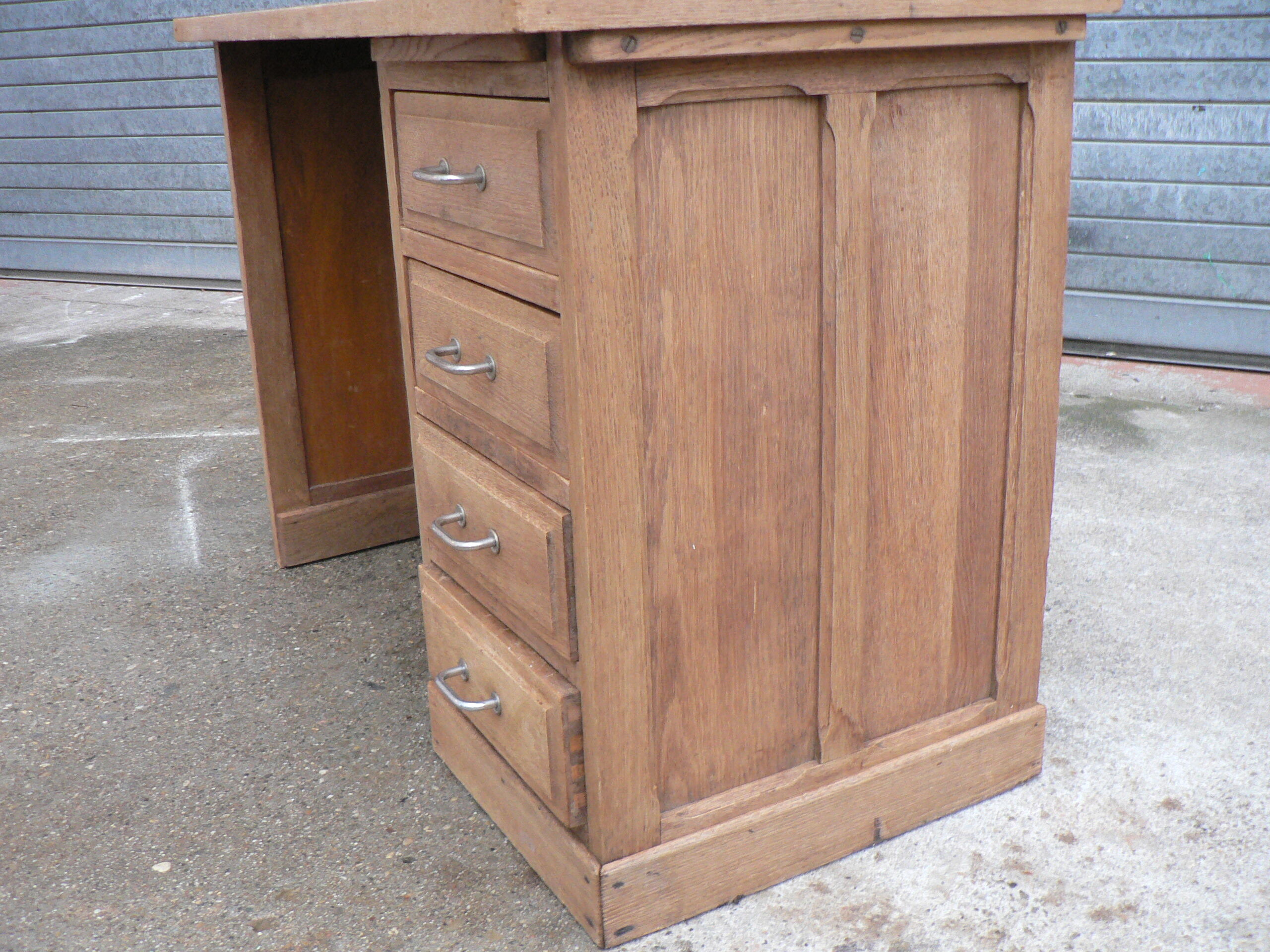Pickled oak desk