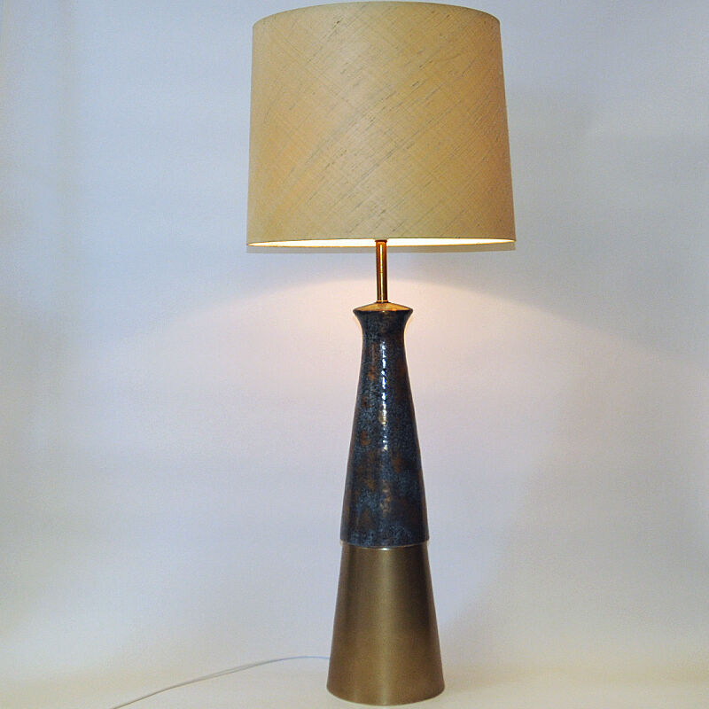Coneshaped Italian metal and brass floorlamp 1960s