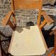 Set of 3 bridge chairs with tapered legs from the 1950s/60s.
