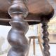 Table 1900 walnut round turned legs
