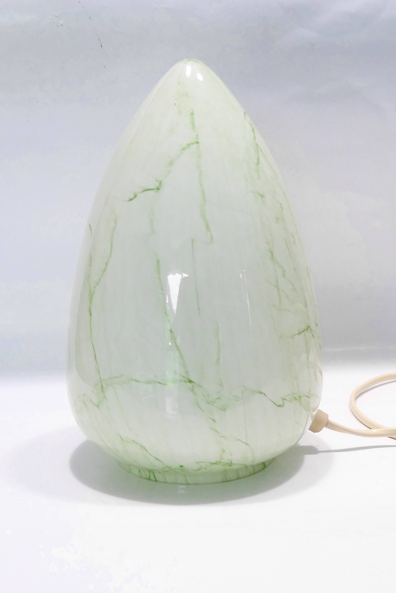 marbled opaline glass egg lamp 1970-80