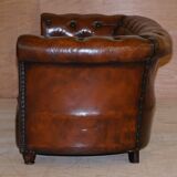 Chesterfield Regency Serpentine Sofa in Hand-Dyed Leather