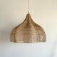Rattan pendant lamp in the shape of a flower
