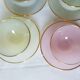 4 vintage harlequin cups and saucers in Arcopal 221043