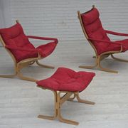 1970s, Norwegian design by Ingmar Relling, model "Siesta", set of 2 chairs.