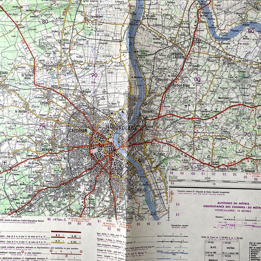Map Bordeaux 1962