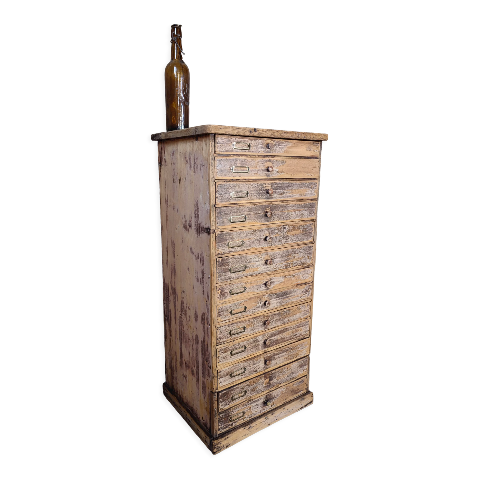 Antique loom furniture watchmaker's layette