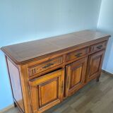 3-door cherry wood sideboard buffet