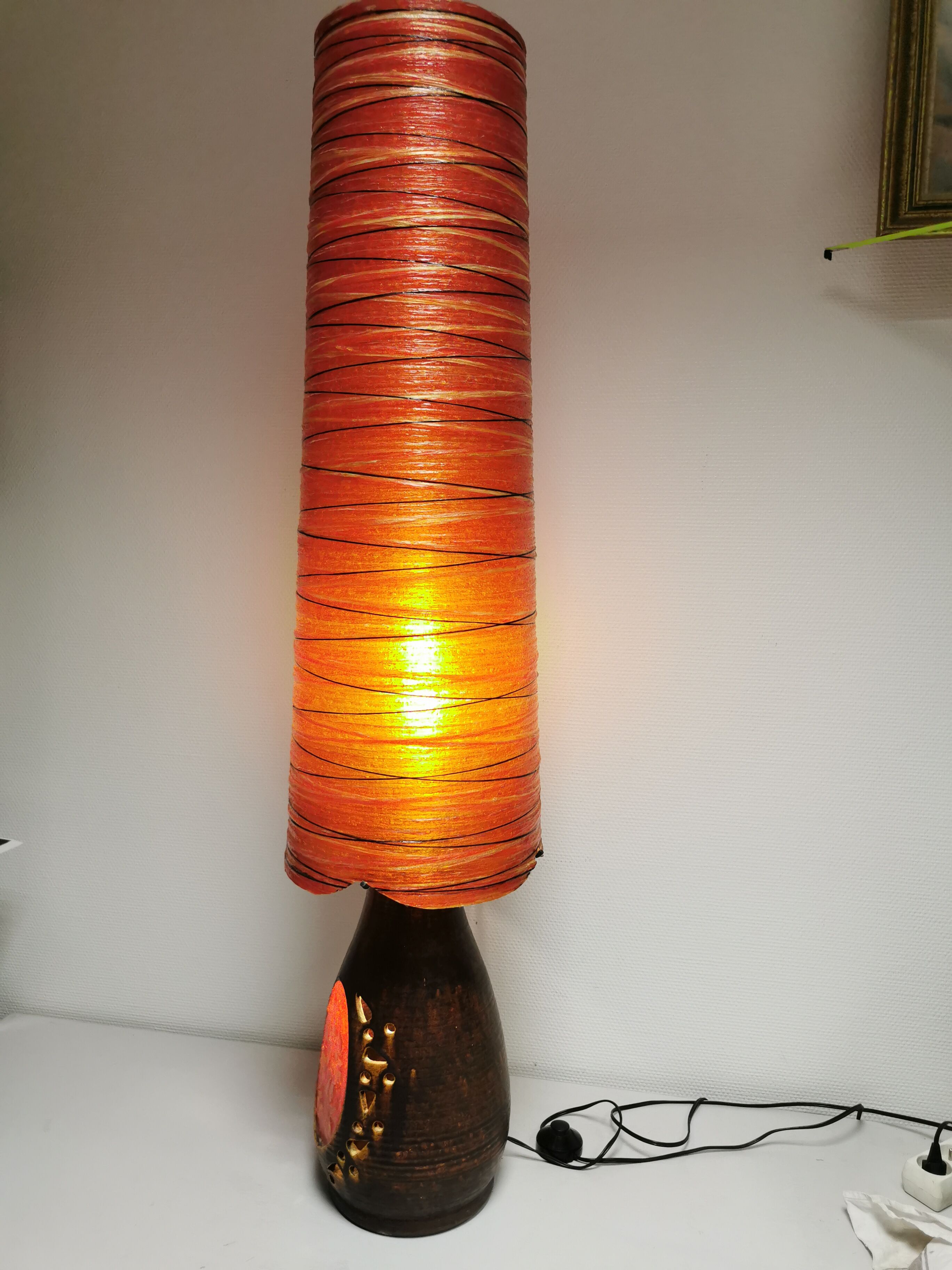 Large Vintage Ceramic Lamp ACCOLAY