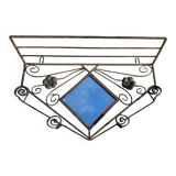 art deco wrought iron wall mirror