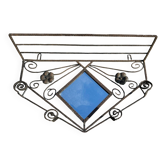 art deco wrought iron wall mirror