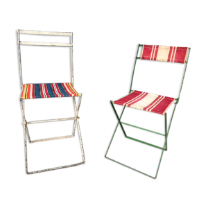 Paire de chaises pliantes