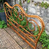 Bamboo and rattan headboard 160cm vintage 1960