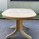 Extendable farmhouse dining table renovated in raw oak 20th century 185cm