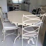 Dining table with six chairs