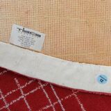 Hand-tufted Vintage Red Circular Rug by Tisca 1980's