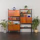 Scandinavian freestanding teak shelving unit by Ollie Borg for Asko Finland, Denmark, 1960s
