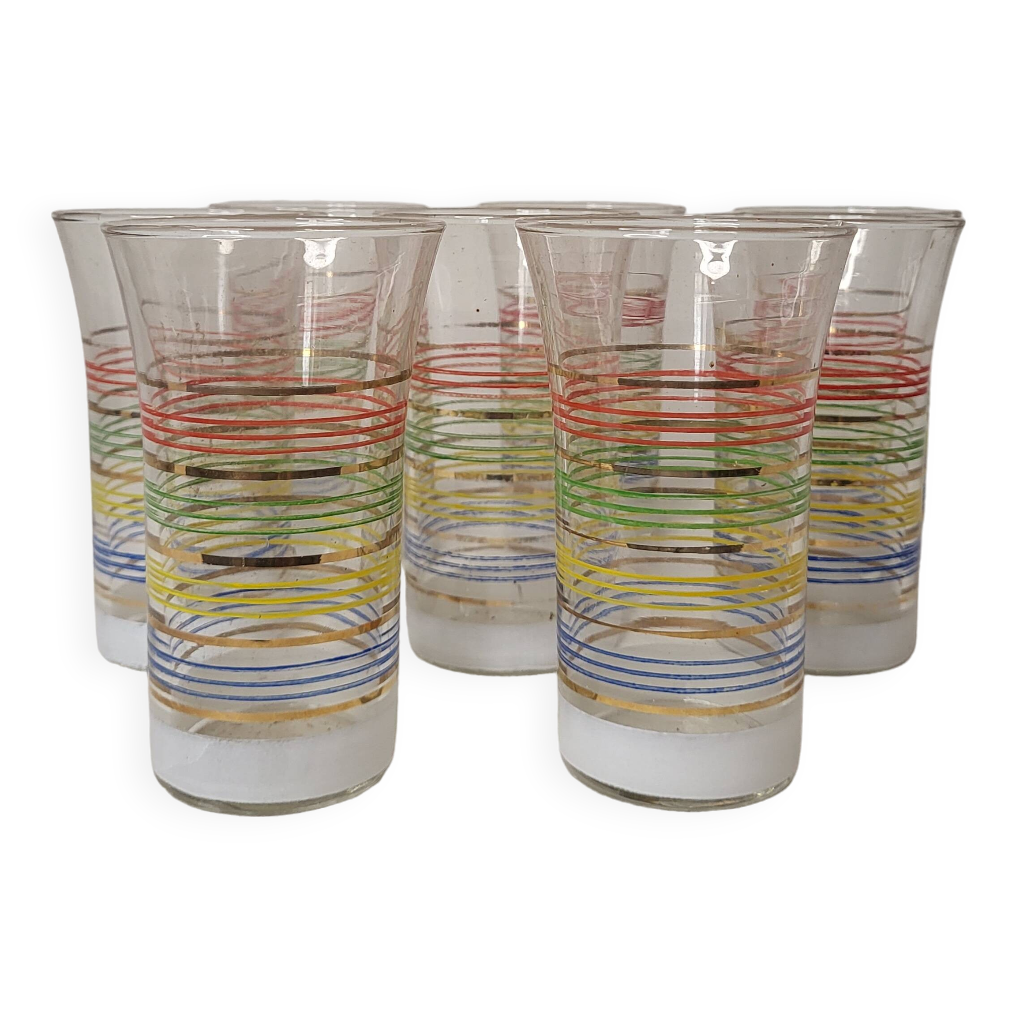8 water glasses from the 60s