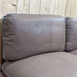 3-seater leather sofa made in the 70s