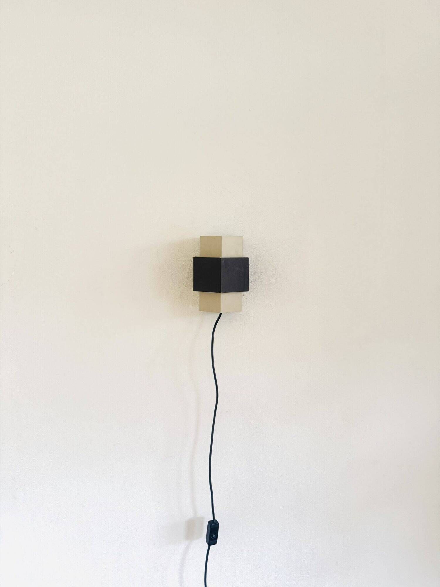 Geometric Curved Wall Lamp By J.J.M. Hoogervorst For Anvia Nederland, The Netherlands 1950S