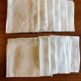 12 napkins Monogram DB