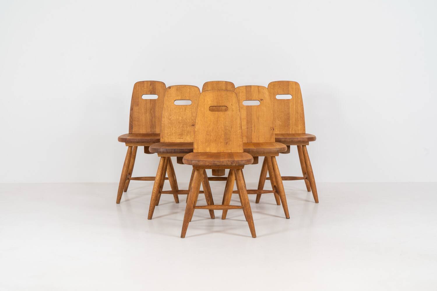 Ensemble de six rares chaises à repas « Pirtti » par Eero Aarnio pour Laukaan Puu