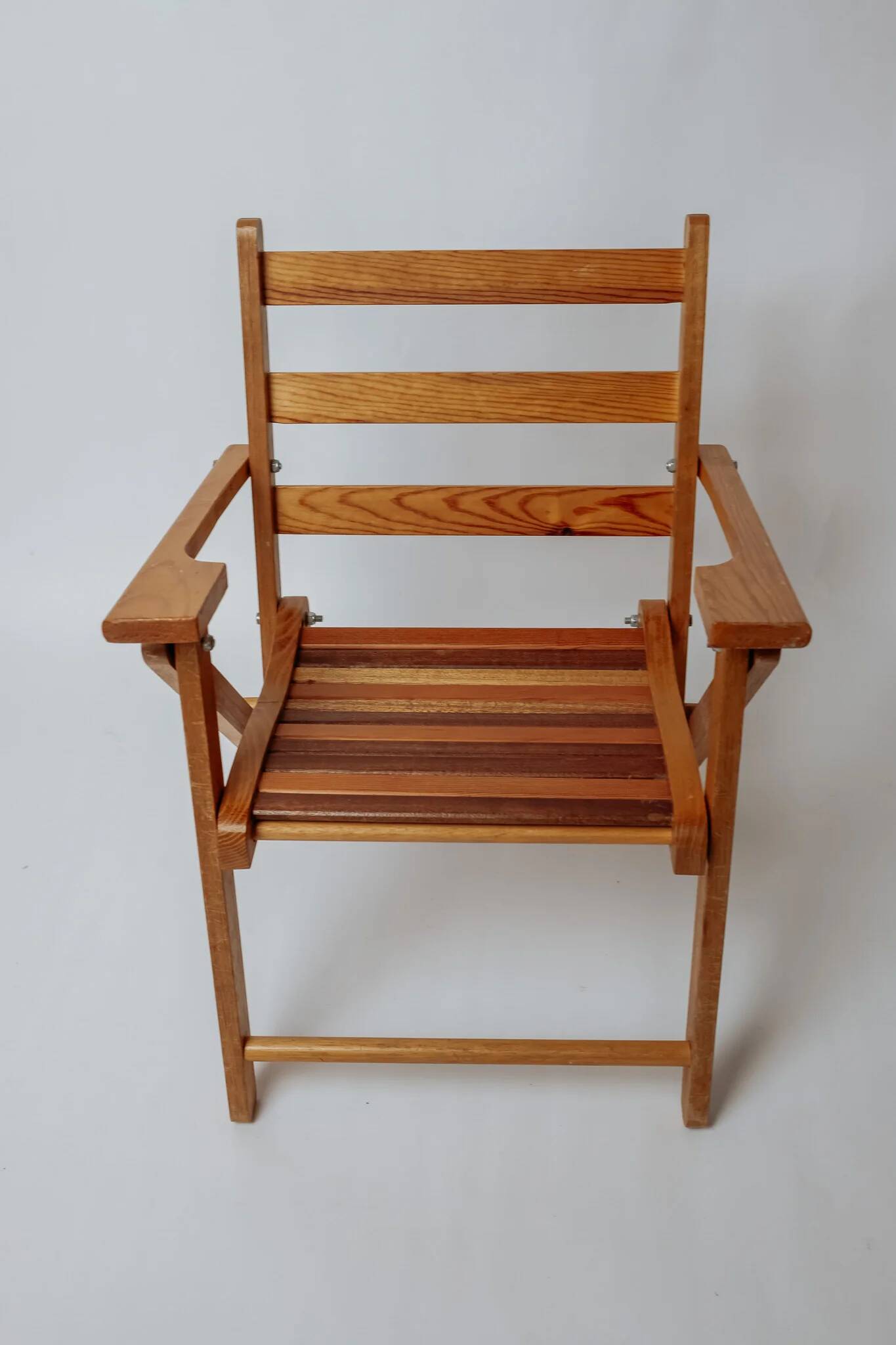 Vintage folding teak chair for children