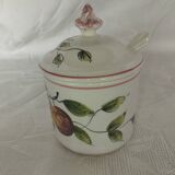 Vintage ceramic confit pot with spoon – 1950s