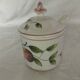 Vintage ceramic confit pot with spoon – 1950s
