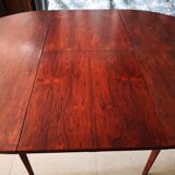 Table extensible 'papillon' années 60 placage palissandre