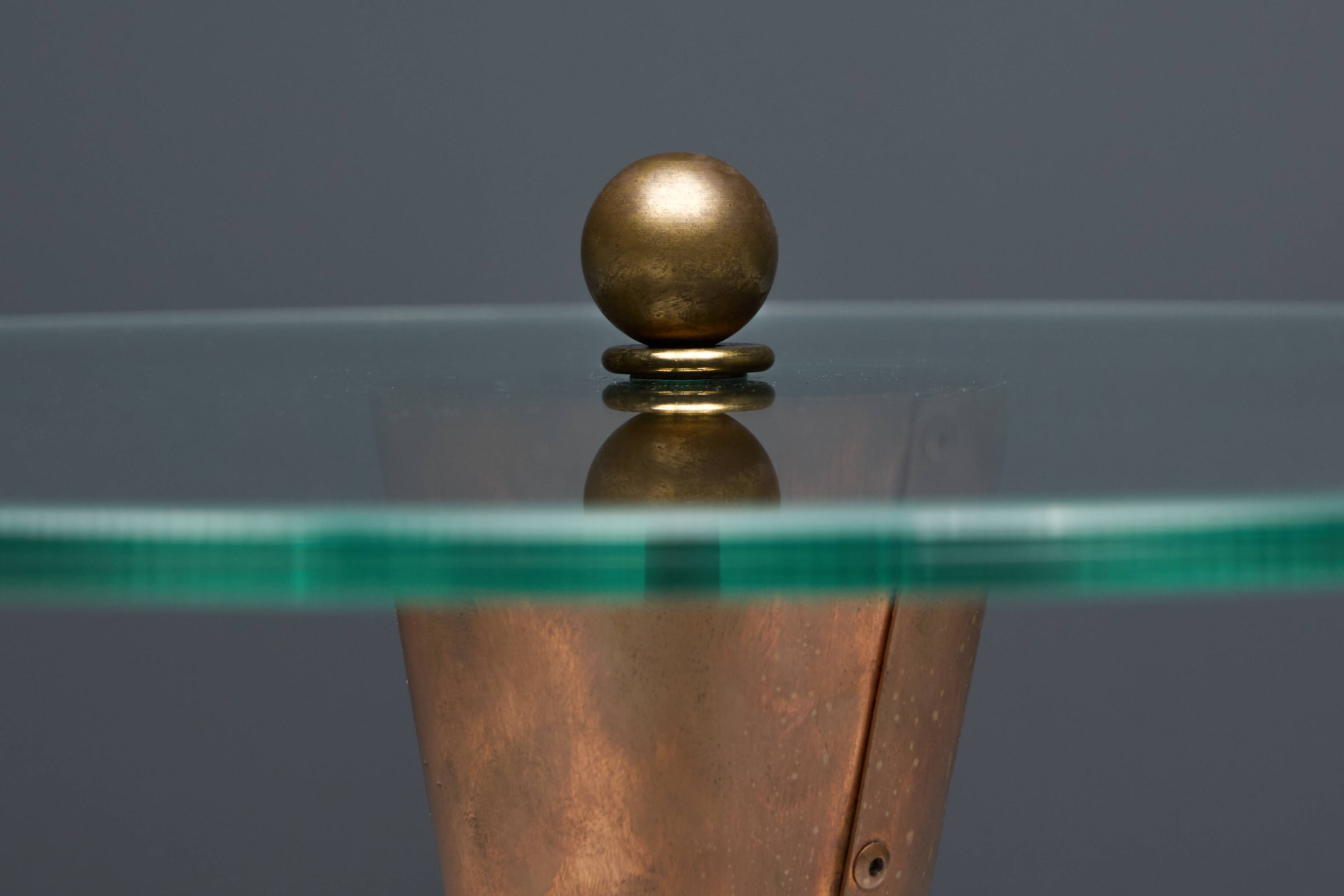 Conical Copper Side Table, France, 1970s
