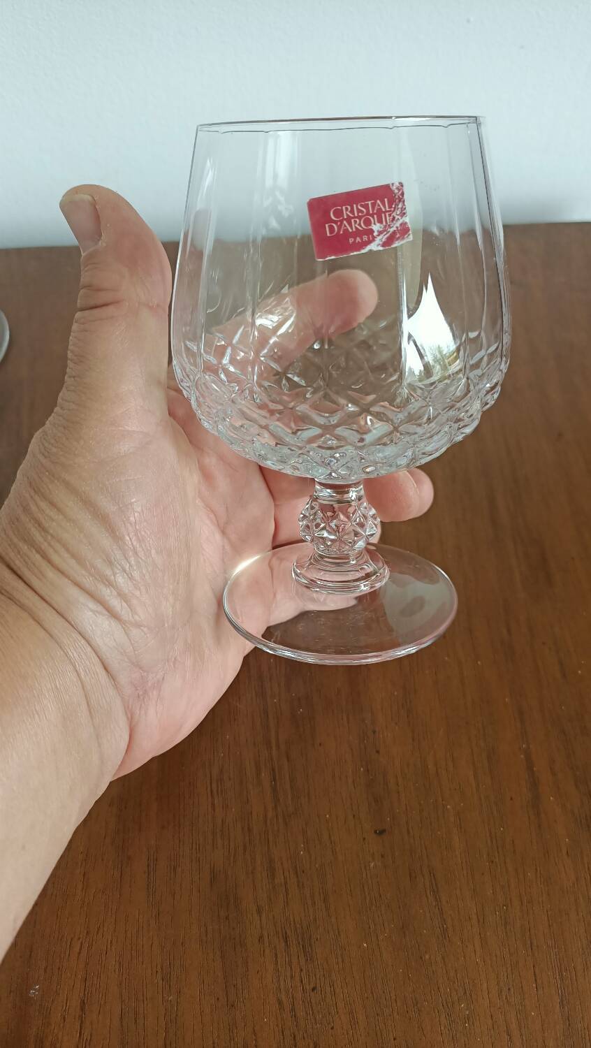 4 verres à brandy cristal d arques