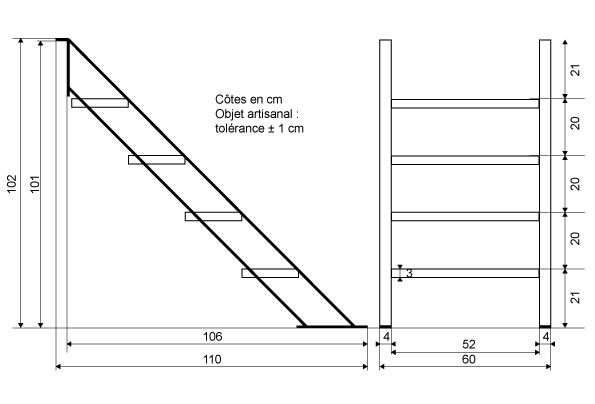 Industrial metal staircase