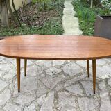 Oval wooden coffee table