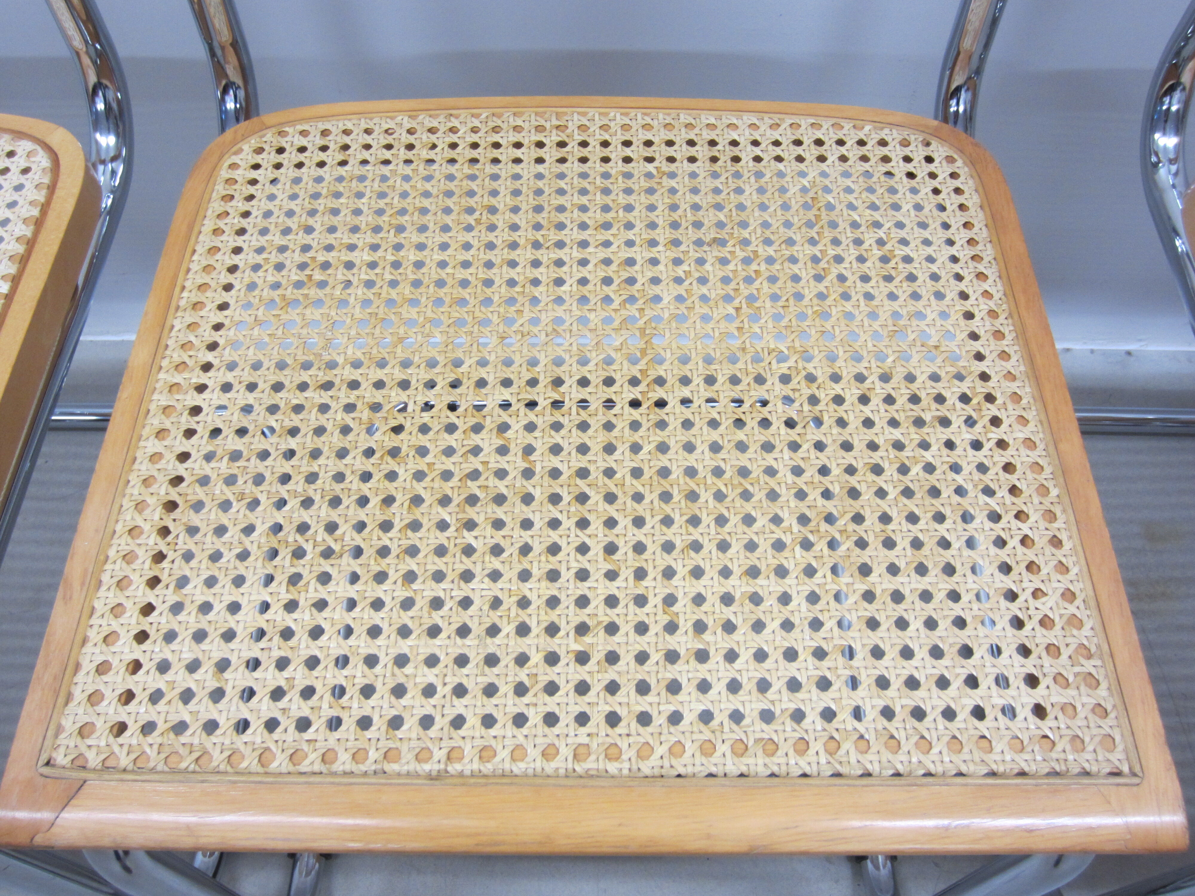 Series of 4 Cesca B32 chairs by Marcel Breuer