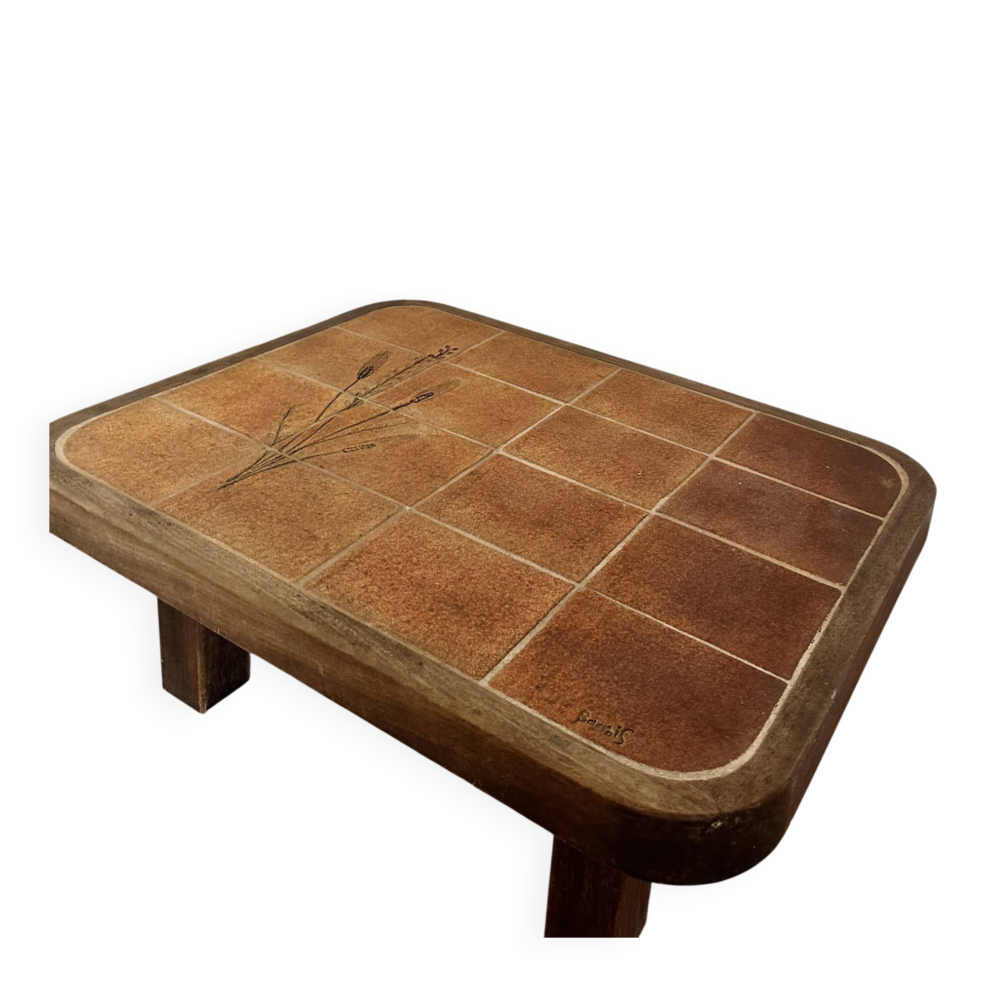 Ceramic coffee table signed Barrois