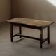 Handcrafted solid oak farmhouse table – France, 1950s