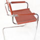 Pair of armchairs in brown saddle leather