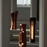 Large wooden sculpture "Woman" by Ole Wettergren, Danish modern, 1970s.