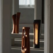 Large wooden sculpture "Woman" by Ole Wettergren, Danish modern, 1970s.