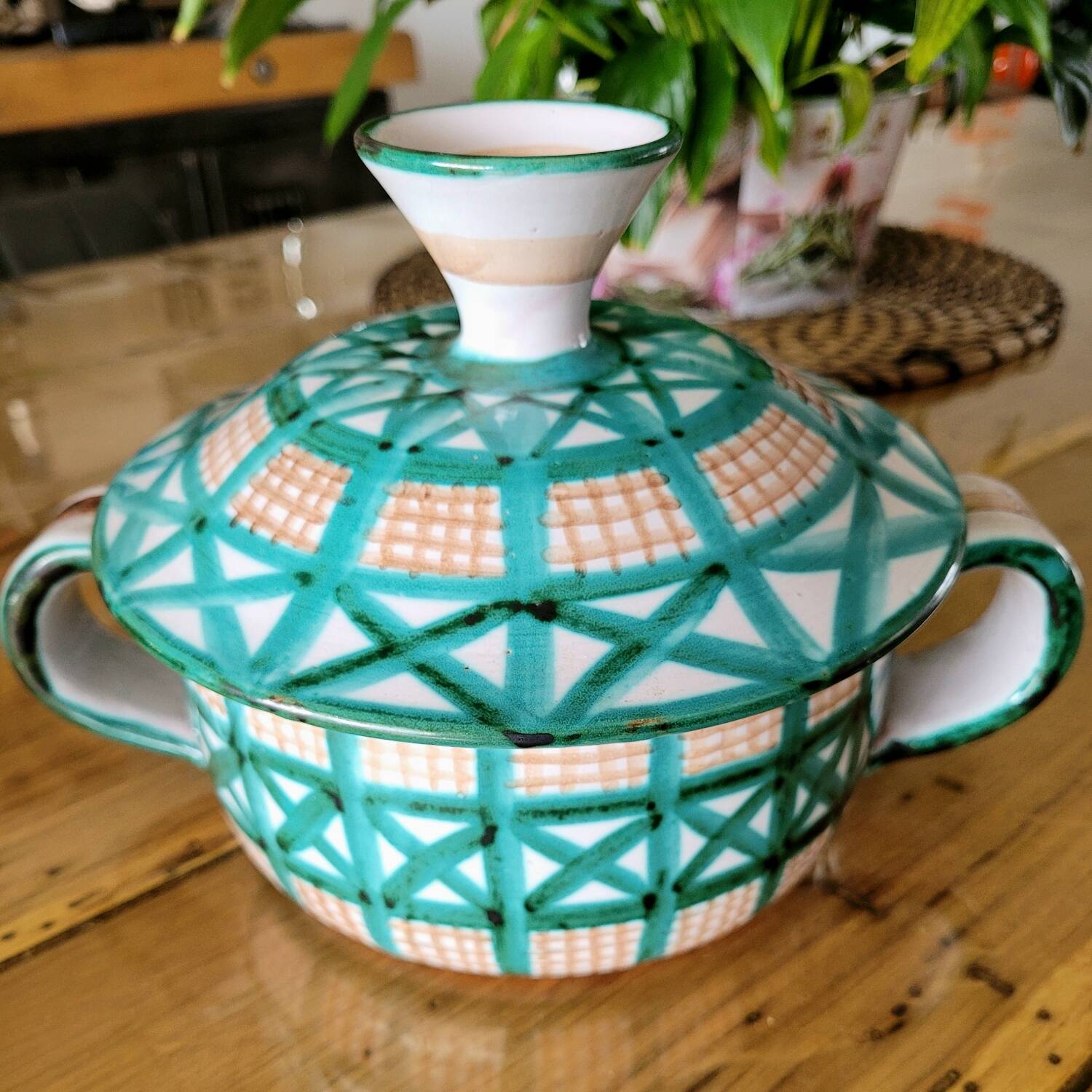 Small soup tureen Robert Picault Vallauris France